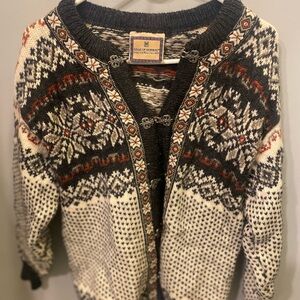 Dale of Norway Charcoal and Cream Knit Sweater